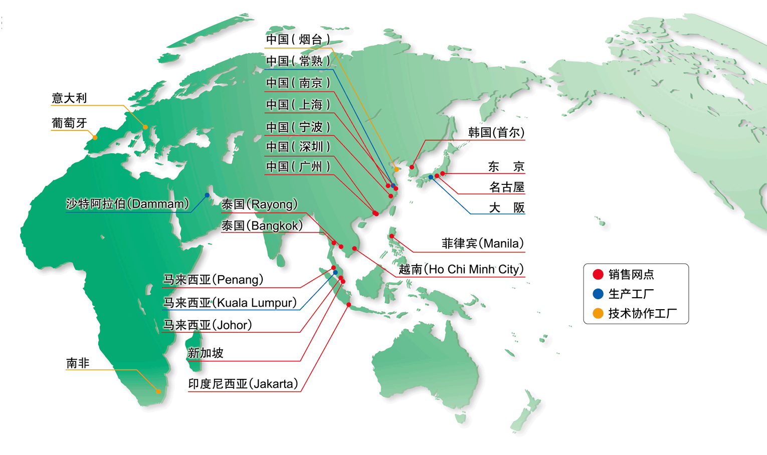 日阪集團(tuán)全球網(wǎng)絡(luò)